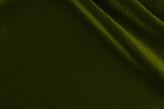 Olive green fabric texture background with diagonal lines