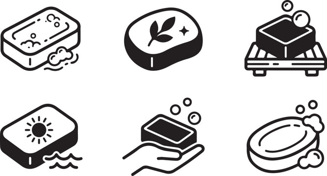 Flat pack icons of skincare and beauty products set Vector
