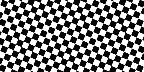 Obraz premium Black and white checkered pattern, Checkerboard seamless pattern