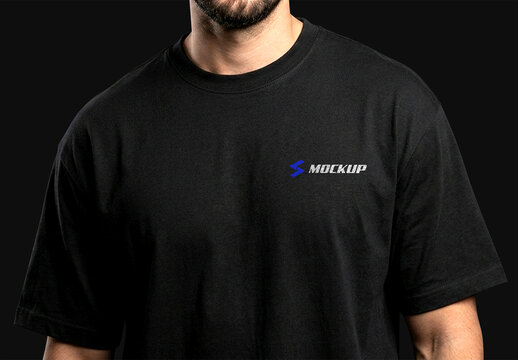 Black T-Shirt Mockup