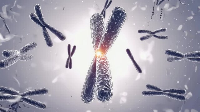 Chromosomes exchanging genetic material during crossing over
