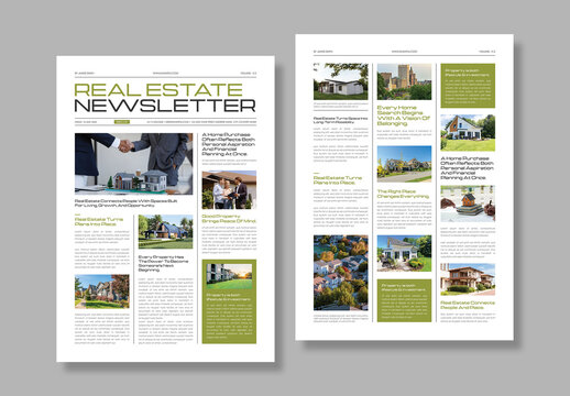 Modern Real Estate Newsletter Template