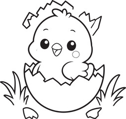 Obraz premium These are black-and-white coloring pages for kids that encourage creativity and fun