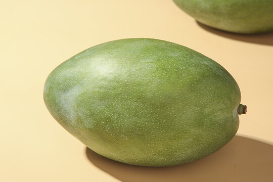 Fresh Green Mango from Panzhihua Sichuan Province China Unripe Tropical Fruit with Natural Skin Texture