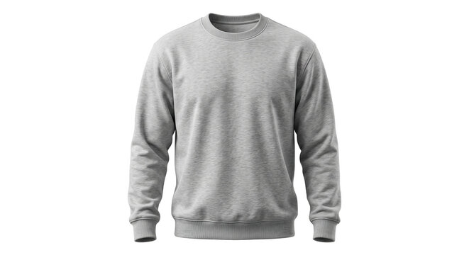 Blank gray long sleeve sweatshirt mockup template