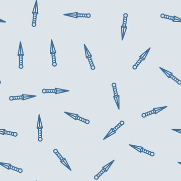 kunai weapon military line seamless pattern kunai weapon military thin line illustration