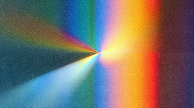 Abstract Prism Light Refraction with Vibrant Rainbow Spectrum on Dark Minimal Background
