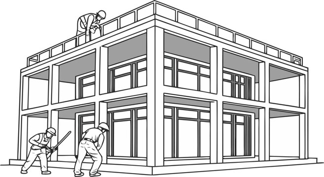 Cad of modern building structural column and beam framework cad structural engineering