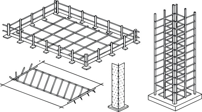 Complete reinforcement steel framework cad sheet with detailed rebar layout rebar framework