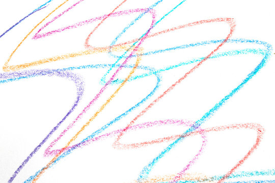 Wavy lines crayon pen pencil grainy coloured background