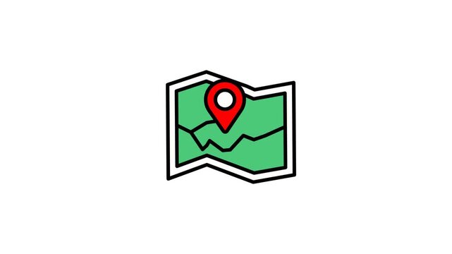 Suitable for travel apps, navigation tools, tourism websites. Represents map, location, route. Great for icons, logos, illustrations, infographics.