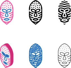 Obraz premium mask museum exhibit color icon vector. mask museum exhibit sign. isolated series symbol illustration