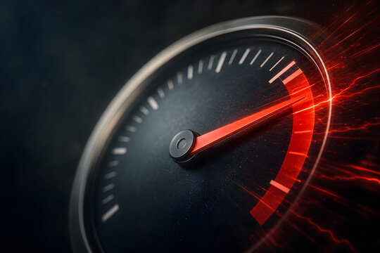 Power meter surging deep into the red
