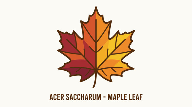 Watercolor Maple Leaf Botanical Illustration