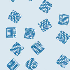 solar battery charger glamping line seamless pattern solar battery charger glamping thin line illustration © sevector