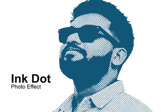 Ink Dot Photo Effect Template