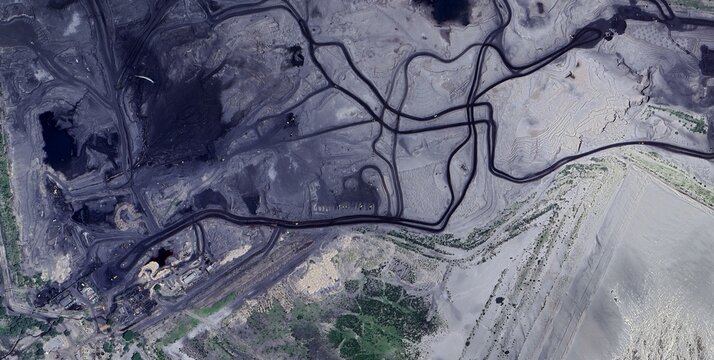 Palabora Mine Tailings Surface Satellite View, Phalaborwa South Africa