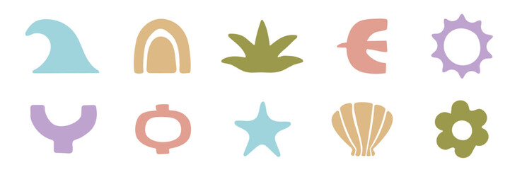 Boho shapes vector. Summer shapes. © DOBRYI VECHIR STUDYA