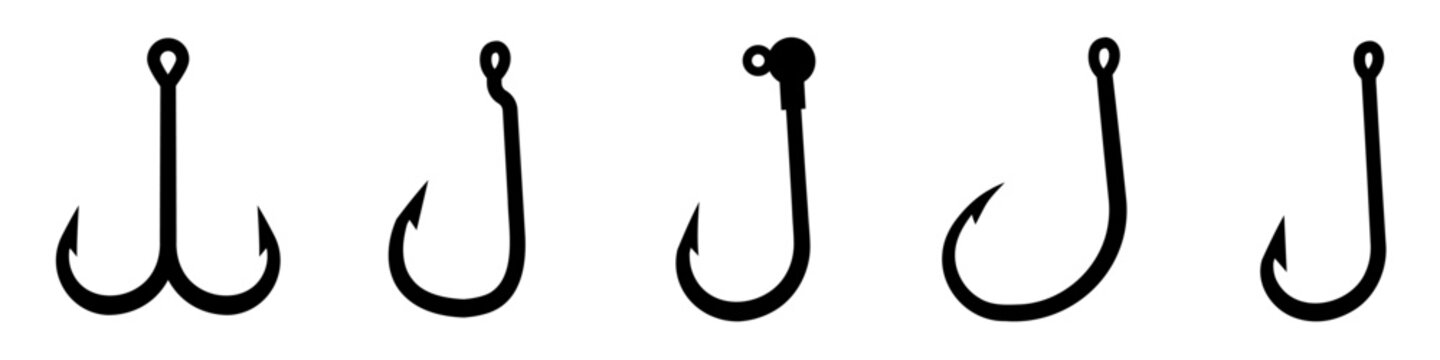 Hook icon. Fishing hook icon