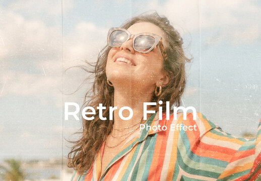 Retro Film Photo Effect Template