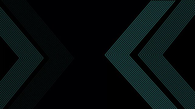 Abstract dark background with chevron lines on both sides and empty copy space in the center animation