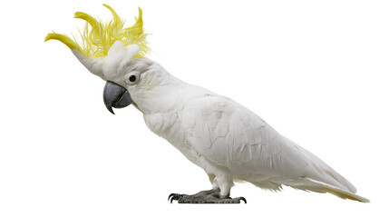 White cockatoo with yellow crest feathers © Isabel