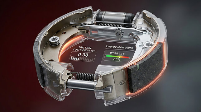 Premium 3D Brake Valve Cutaway Scientific Visualization Controlled Deceleration Pressure Ramp Technology