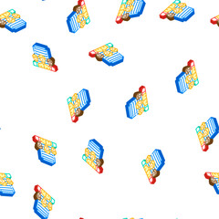 Fototapeta premium corporate business ethics isometric seamless pattern. corporate business ethics sign illustration