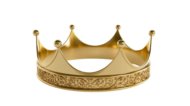 Ornate golden crown with decorative band and finials