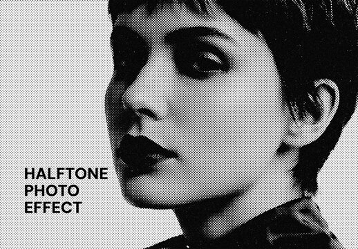 Halftone Photo Effect Template