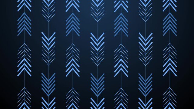 Abstract repeating pattern of arrow shapes modern geometric wallpaper with vertical lines animation