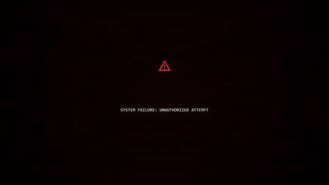 access denied screen with digital glitch effect, error message, security warning, cyber threat alert