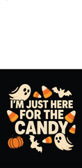 Fototapeta premium Halloween Candy Lover Graphic Vector Illustration.