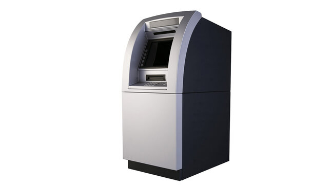 Modern ATM machine with screen and keypad