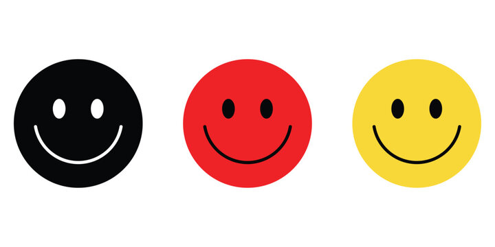 happy smiley face. Smiley Icon Smiling Face Flat Style. vector illustration eps file.
