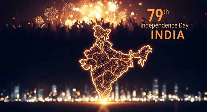 India 79th independence day celebration background