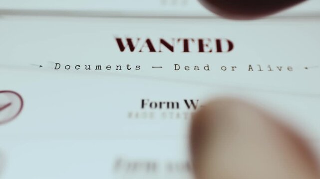 Stylized western WANTED poster template with text Documents - Dead or Alive