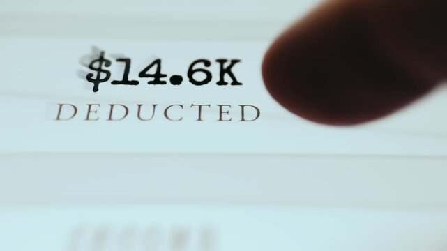 Value of 14.6K USD being DEDUCTED