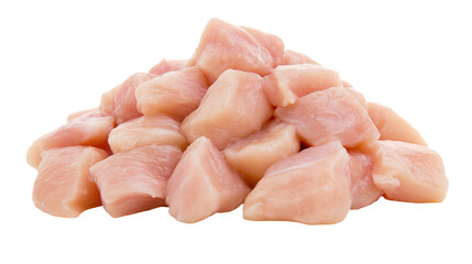 Raw chicken breast cubes pile © Carmen
