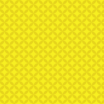 Minimal seamless yellow geometric flower pattern abstract gold background for modern design