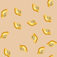 portable power generator isometric seamless pattern. portable power generator sign illustration © sevector