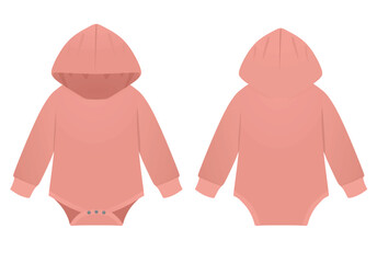 Baby hooded suit romper. vector © marijaobradovic