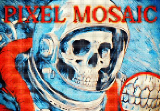 Pixelated Mosaic Photo Effect For Poster And Social Media Design