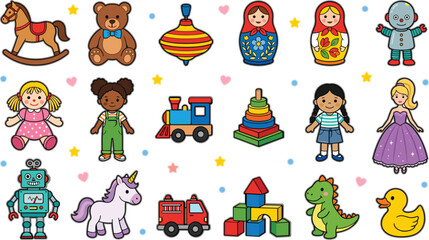 Fototapeta premium set of cartoon animals