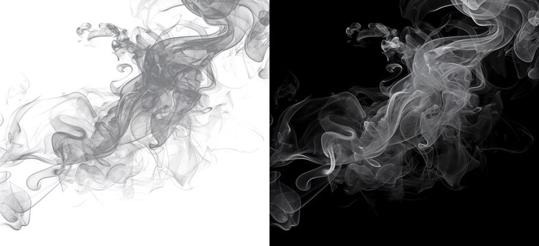 Abstract smoke swirl effect with soft flowing vapor clouds