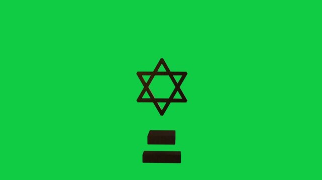 On light sweep bronze six-point star growing down as rounded bars rising, forming logo transparent