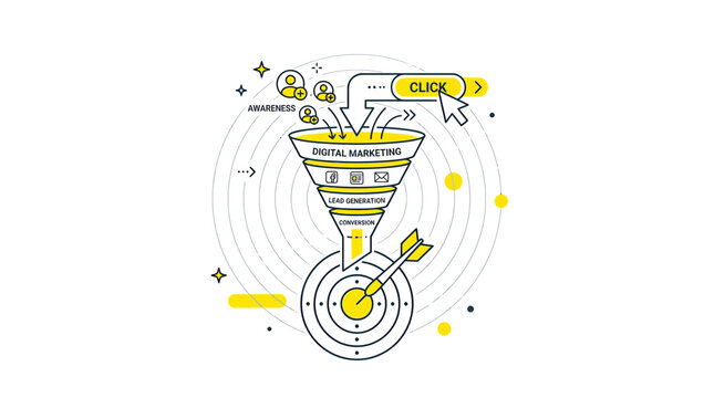Digital Marketing Funnel: Lead Generation, Conversion, Target Audience, Customer Acquisition