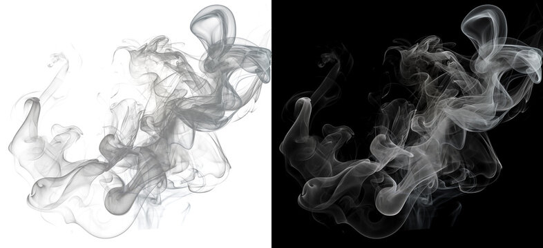Abstract smoke cloud overlay effect with soft flowing vapor texture png