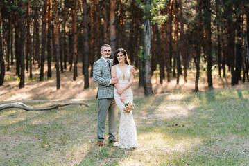 Fototapeta premium the first meeting of the bride and groom