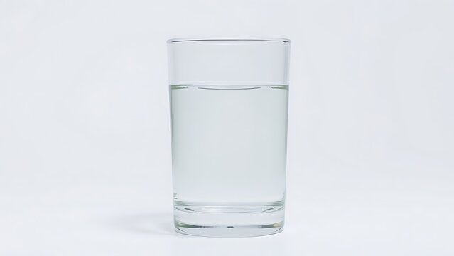 Clear water in a glass cylinder showing a concave surface.